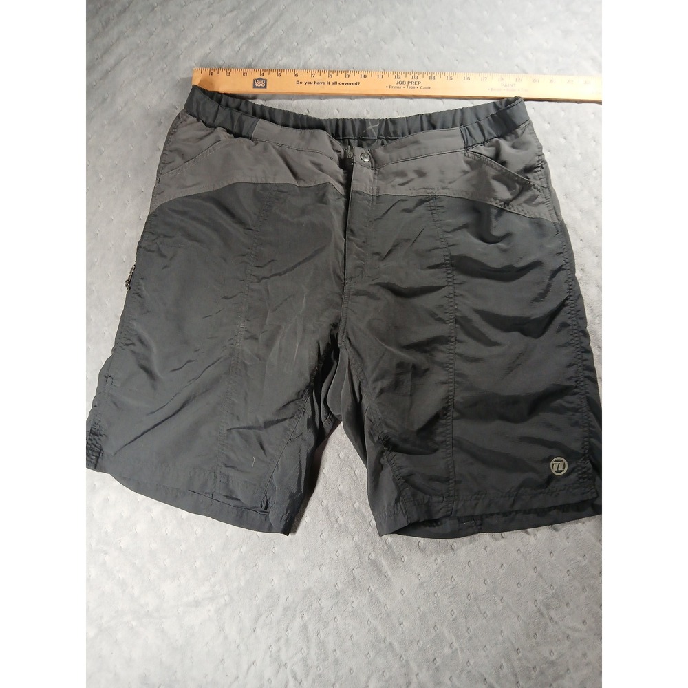 Novara Mens XXL Padded Mountain Bike Shorts Black Gray Cycling Cargo MTB Liner - Picture 3 of 7